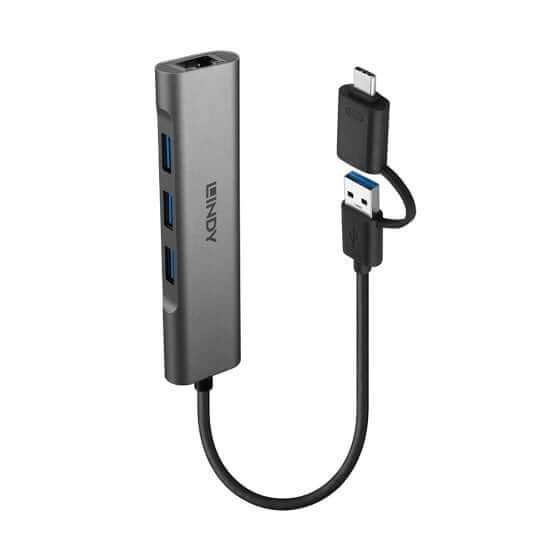 USB 3.2 Gen 1 Hub & Gigabit Ethernet Converter