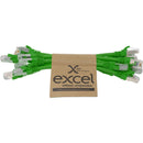 Excel Cat6A Patch Lead F/FTP Shielded 0.3m & 0.5m (10 Pack)Various Colours