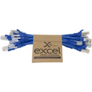 Excel Cat6A Patch Lead S/FTP Shielded LSOH Blade Booted 215mm (10 Pack) Various Colours