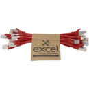 Excel Cat6A Patch Lead S/FTP Shielded LSOH Blade Booted 215mm (10 Pack) Various Colours