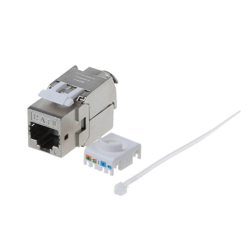 Metal Cat6a STP Compact Keystone Toolless