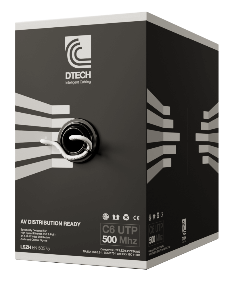 DTECH CAT 6 UTP DCA 500MHZ - Audio Visual Approved (HDBaseT)