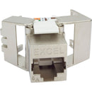 Excel Cat6A FTP Screened Low Profile Keystone Jack Toolless Silver