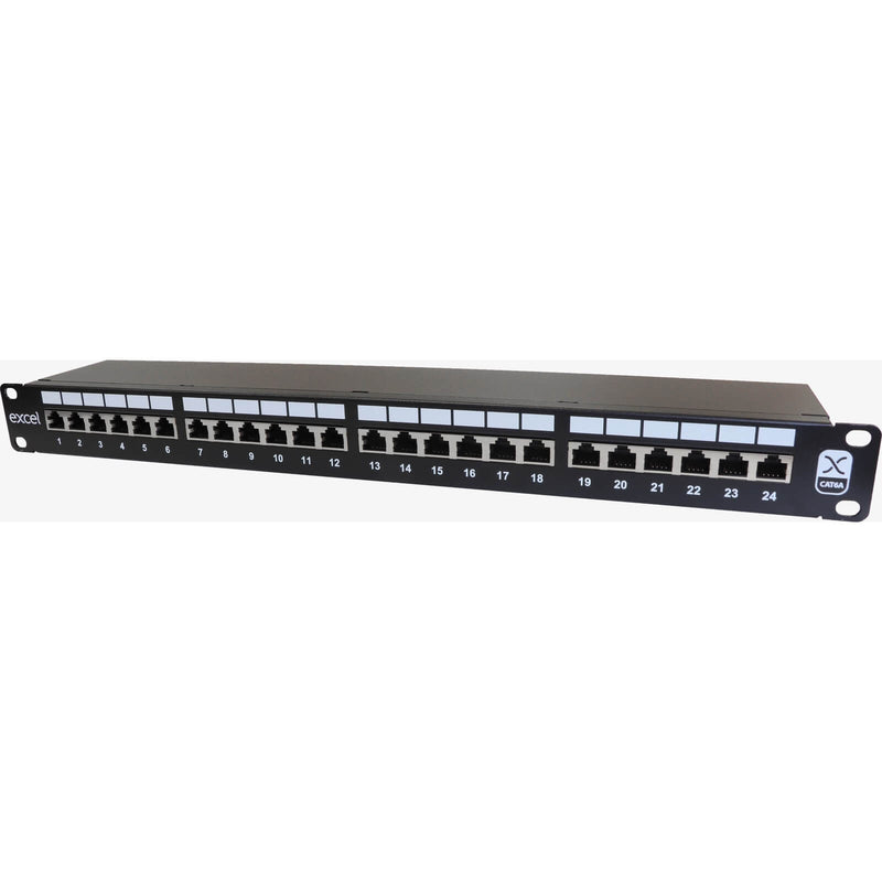 Excel Cat6A 24 Port Screened Patch Panel