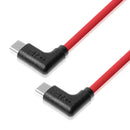 USB-C To USB-C Angled 3A Charger Cable & Data Transfer (Various Colours)