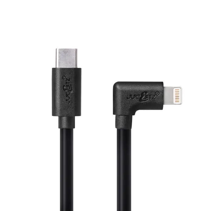 USB-C To Lightening Charging Cable Right Angle 3A (Various Colours)