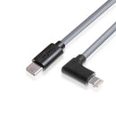 USB-C To Lightening Charging Cable Right Angle 3A (Various Colours)