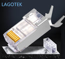 Shielded Cat6A/Cat7 RJ45 Crimp Connector FTP (Pack of 5)