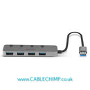 Lindy 4 Port USB 3.0 Hub with On/Off Switches