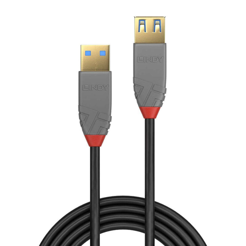 Lindy USB 3.0 Type A Male To type A Female Extension Cable, Anthra Line