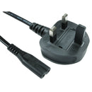 UK Plug to C7 Mains Lead, Figure of 8